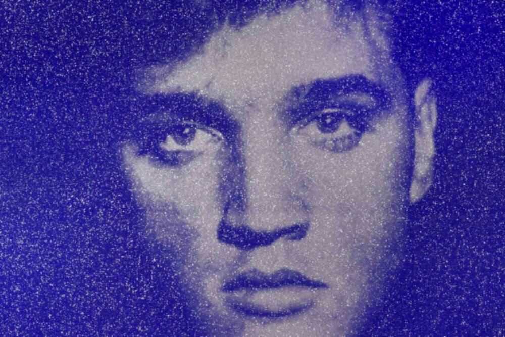   Soulful eyes of pop king Elvis captured by artist Russell Young  